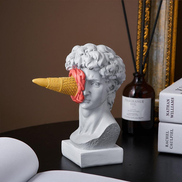 Figure Face Eiscreme Kunst Skulptur
