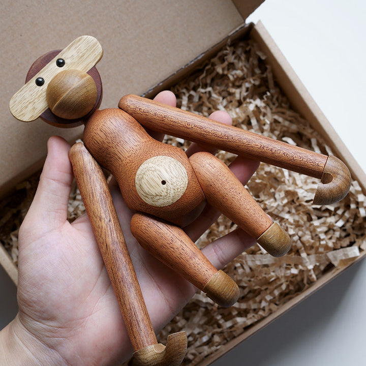 Freche Affe Massivholz Ornament