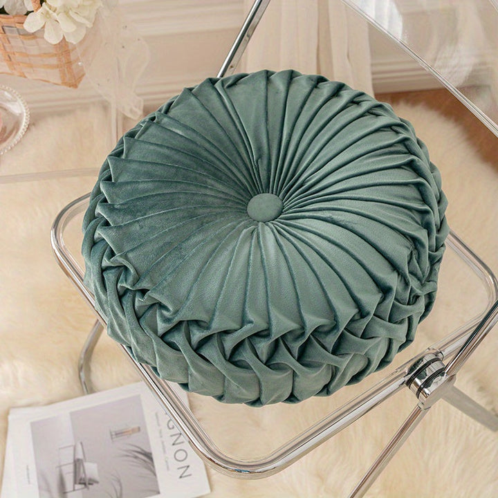 Runde Samt-Kissen – Weiches Dekokissen für Wohnzimmer, Schlafzimmer und Büro, Perfekt als Bodenkissen oder Sofadekoration