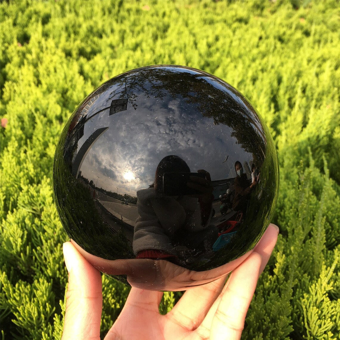 Obsidian Kristallball Dekoration