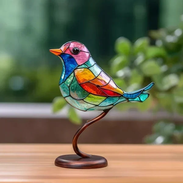 AvianElegance Vögel aus farbigem Glas für ein elegantes Interior Design