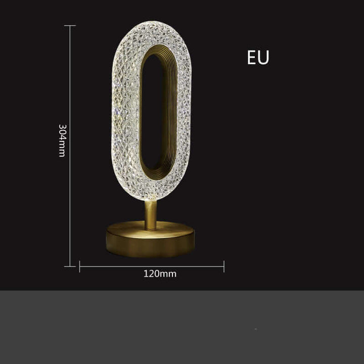 Acryl Tischlampe mit LED Kristalllicht