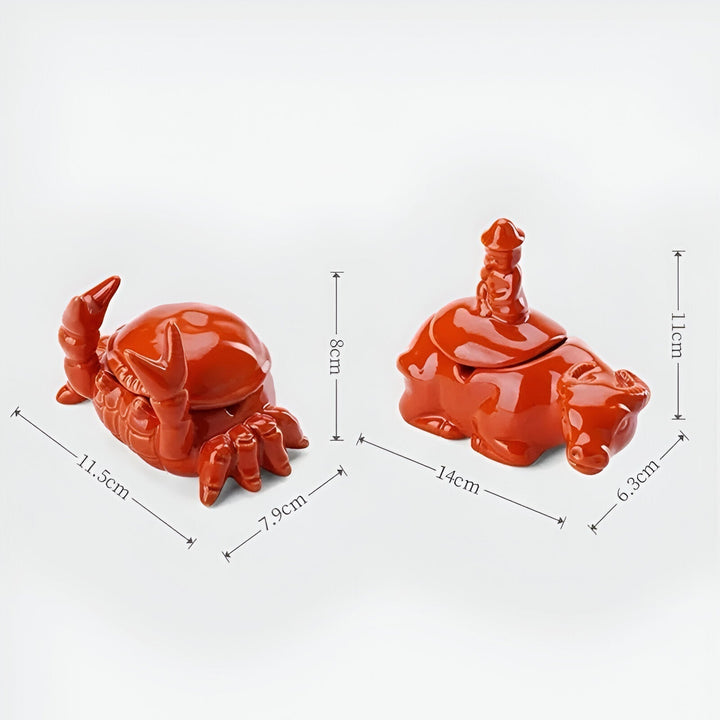 Luxuriöser Aschenbecher im orientalischen Stil mit einzigartigem Krebsdesign