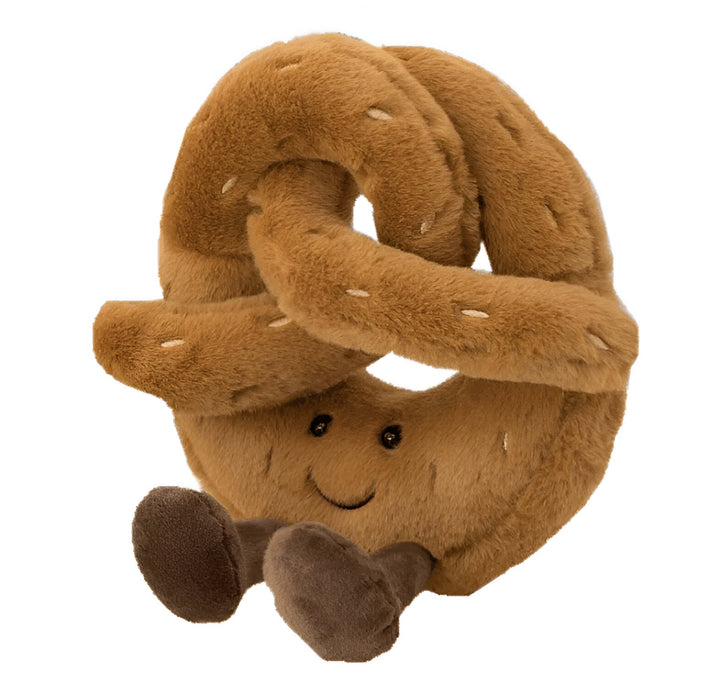 Plüsch Brezel – Weiches Kuschelkissen im Frühstücksdesign