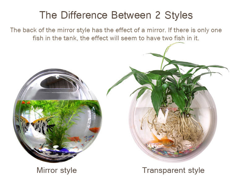 Wandmontierte transparente Fischtank-Blumenvase