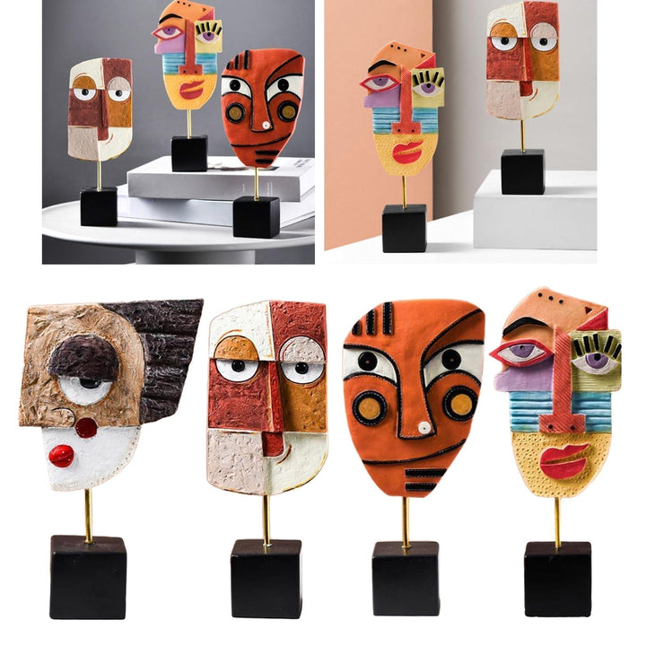 Abstrakte Pop Art Gesicht Heim Skulptur