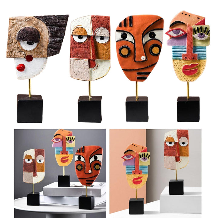 Abstrakte Pop Art Gesicht Heim Skulptur