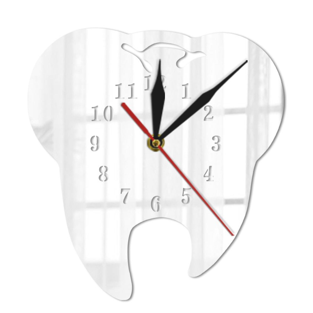 Spiegel Wanduhr für Zahnhygiene