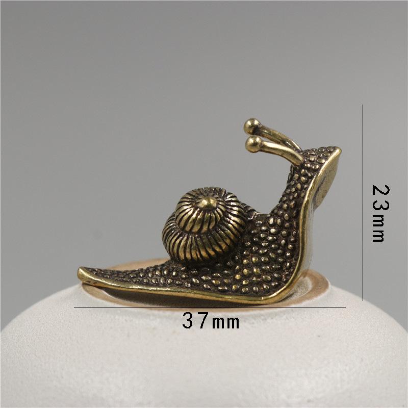 Retro Queen Kupfer Mini Schnecke Tee Haustier Schreibtisch Ornament