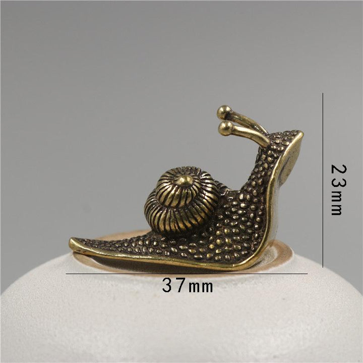 Retro Queen Kupfer Mini Schnecke Tee Haustier Schreibtisch Ornament