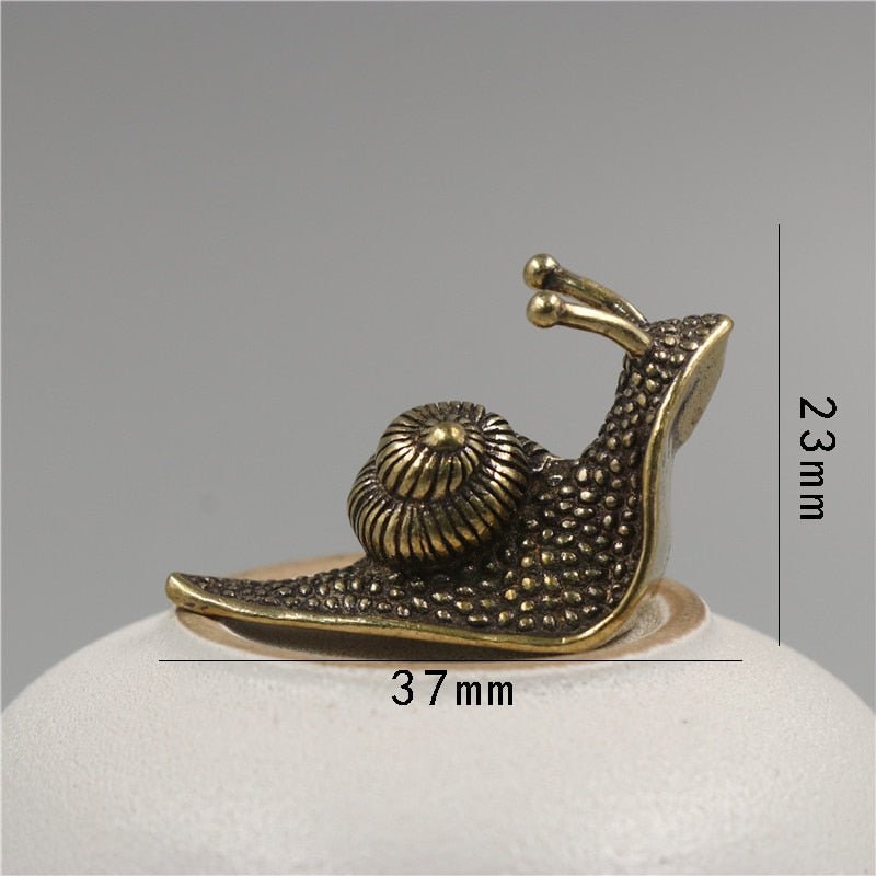 Retro Queen Kupfer Mini Schnecke Tee Haustier Schreibtisch Ornament