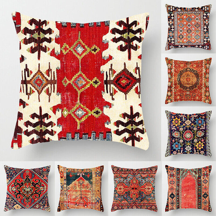 Etnische Boho Mandala Druck Leinen Wurfkissenbezug Sofa Kissenbezug Wohnkultur#
