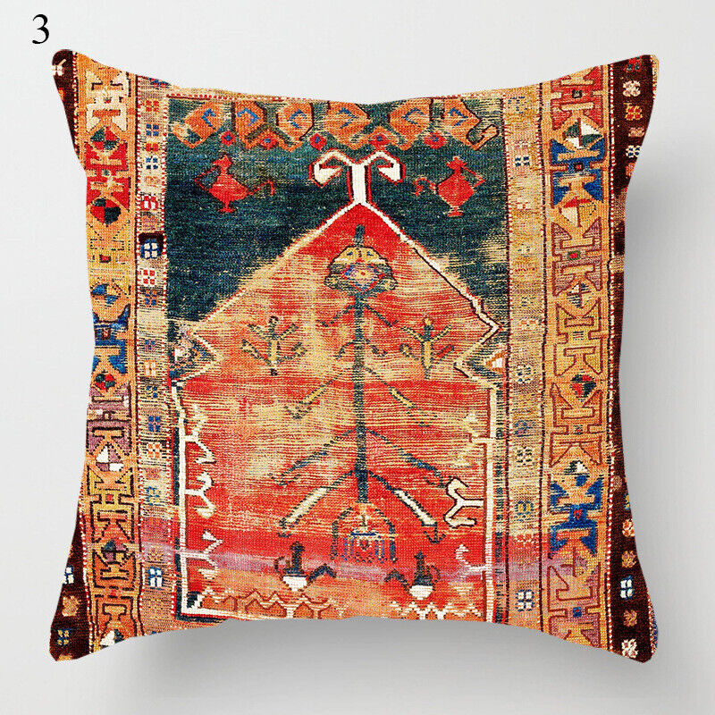 Etnische Boho Mandala Druck Leinen Wurfkissenbezug Sofa Kissenbezug Wohnkultur#