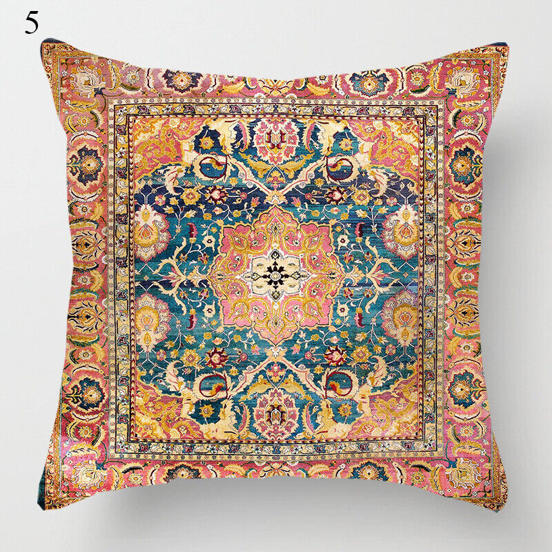 Etnische Boho Mandala Druck Leinen Wurfkissenbezug Sofa Kissenbezug Wohnkultur#