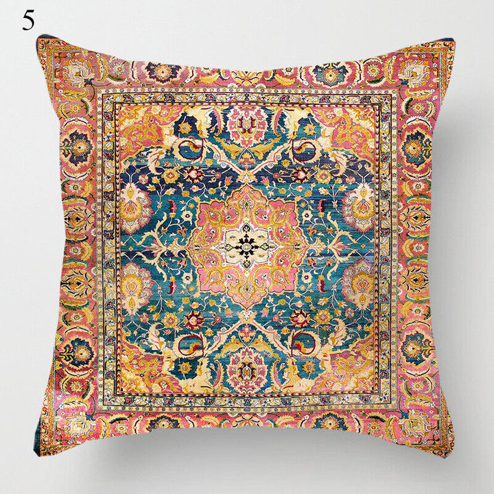Etnische Boho Mandala Druck Leinen Wurfkissenbezug Sofa Kissenbezug Wohnkultur#