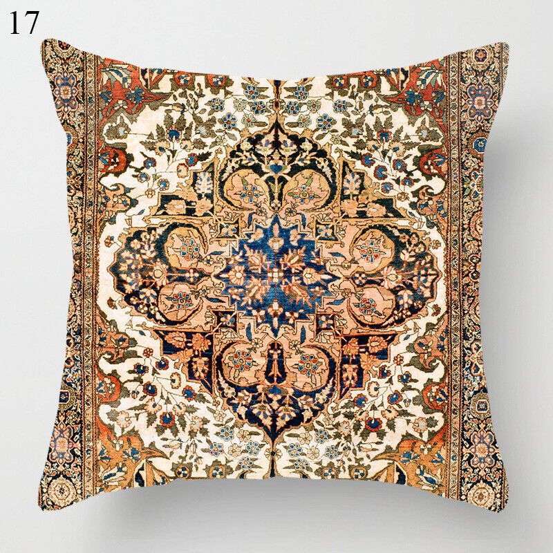 Etnische Boho Mandala Druck Leinen Wurfkissenbezug Sofa Kissenbezug Wohnkultur#