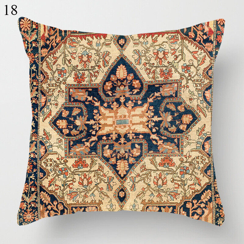 Etnische Boho Mandala Druck Leinen Wurfkissenbezug Sofa Kissenbezug Wohnkultur#